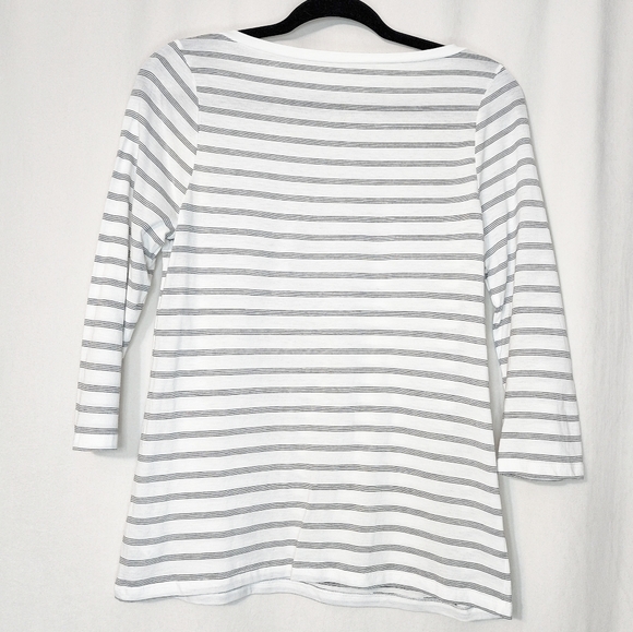 A New Day * Black & White Stripe 3/4 Sleeve Top* NWT * Multiple Sizes * - Picture 4 of 9